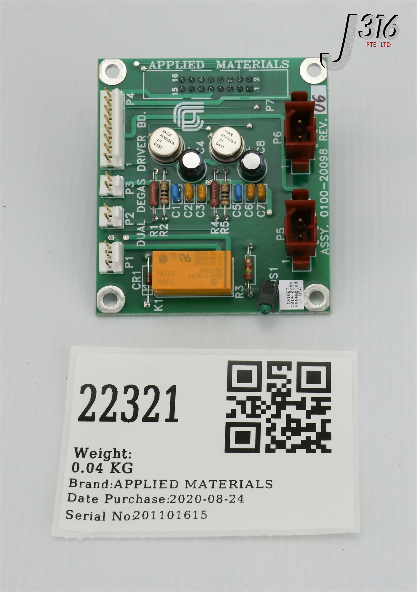 22321 APPLIED MATERIALS ASSY, PCB DUAL DEGAS DRIVER 0100-20098 | eBay